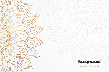 Vector islamic gold background with mandala