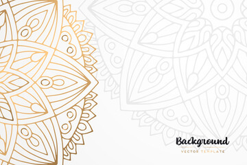 Vector islamic gold background with mandala