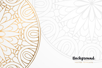 Vector islamic gold background with mandala