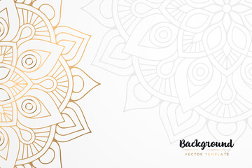 Vector islamic gold background with mandala