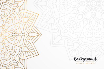 Vector islamic gold background with mandala