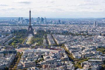 Fototapeta na wymiar A panoramic view of Paris