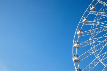 Vintage Ferris Wheel Over Sky
