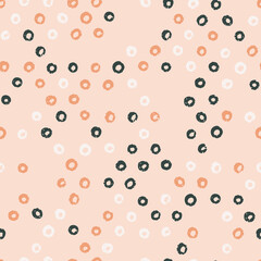 Hand drawn textured doodle seamless pattern. Vector micro texture for background.