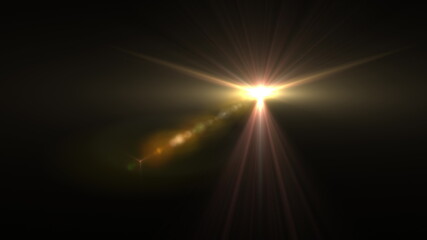 Optical lens flare effect, 4K resolution, Very high quality and realistic, Lens Flare, Studio...
