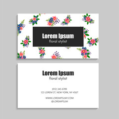 Abstract business cards set template