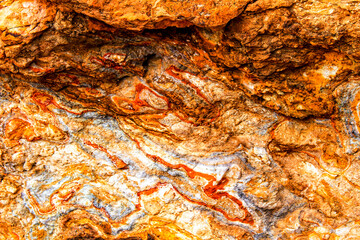 Obraz na płótnie Canvas Colorful stone textures on the mountain