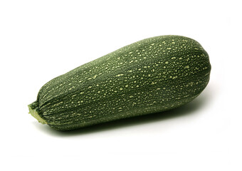 fresh green zucchini isolated on white background