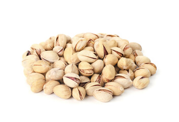Fried pistachio nuts isolated