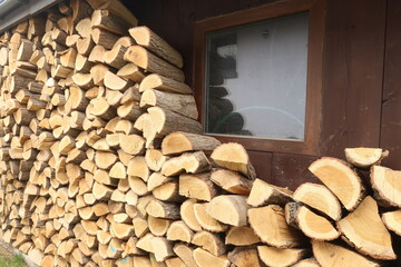 Wood ready for the fireplace
