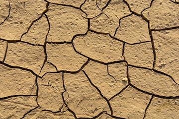 Mud texture of dry crack on the ground in drought season
