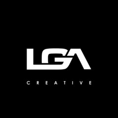 LGA Letter Initial Logo Design Template Vector Illustration