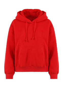 Blank classic hoodie red color