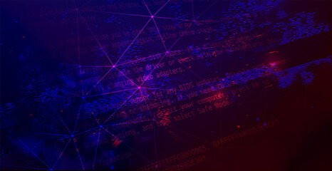 Abstract Technology Dark Background. Cyber space backdrop