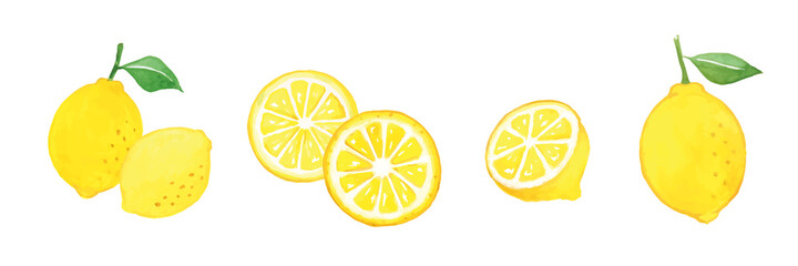 レモンの水彩イラスト