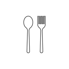 fork,spoon  icon vector illustration