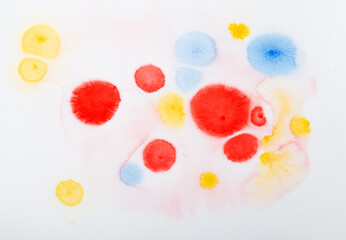 Vivid multicolored watercolor painting, artistic abstract background, beautiful design element