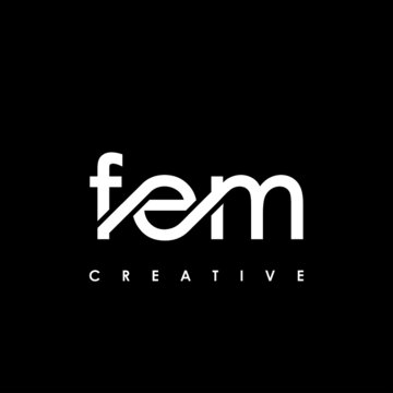 FEM Letter Initial Logo Design Template Vector Illustration