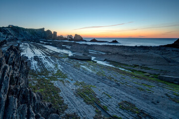 Sunset on the broken coast