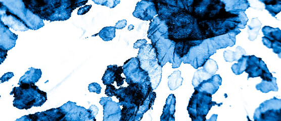 Watercolor Print. Bright Tie Dye Grange. Brushed Graffiti. Tie Dye Batik. White Blue Dirty Art Background. Dirty Art Painting. Aquarelle Texture. Wet Art Print. Brushed Banner. Deep Blue