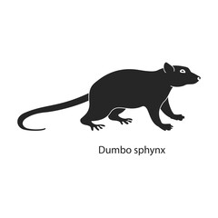 Mouse animal vector black icon. Vector illustration rat on white background. Isolated black illustration icon of mouse and rat.