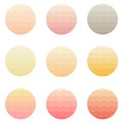 Shape logos set. Isolated abstract colorful round shape logos set on white background vector illustration. Logos background set.