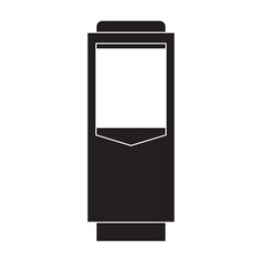 Terminal bank vector black icon. Vector illustration bank card on white background. Isolated black illustration icon of terminal payment.