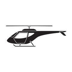 Helicopter vector black icon. Vector illustration helicopter on white background. Isolated black illustration icon of aircraft.