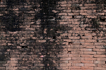 Old Red Brick wall is a block texture background for design and decoration.