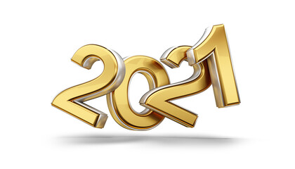 2021 golden symbol design 3d-illustration