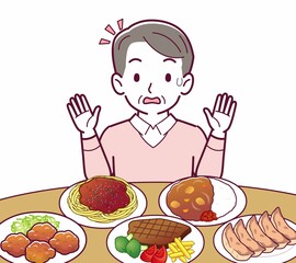 たくさん食べ物を食べる人