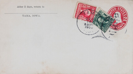 briefumschlag envelope usa amerika america vintage retro alt old briefmarke stamp gestempelt used...