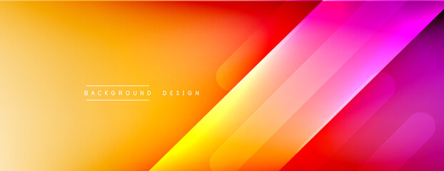 Dynamic lines abstract background. 3D shadow effects and fluid gradients. Modern overlapping forms