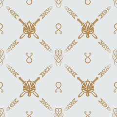 Seamless pattern of ancient Scandinavian