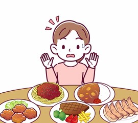 たくさん食べ物を食べる人