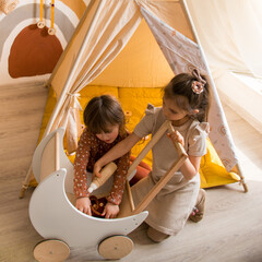 wigwam in the children's room