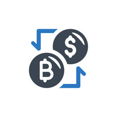 Cryptocurrency exchange icon