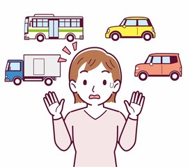 交通手段を考える人