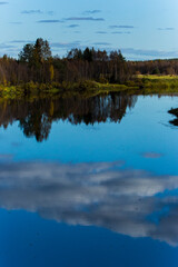 Autumn landscape in Muonio, Lapland, Northern Finland