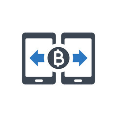 Bitcoin transfer icon