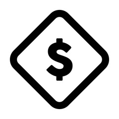 USD symbol icon vector dollar sign symbol currency for business and finance  in a flat color glyph pictogram illustration