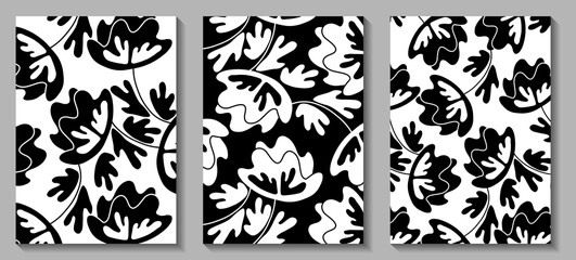 Floral web banner with traditional folk art ornament. Nature concept design. Modern floral collection of contemporary posters. Vector illustration for social media, print, postcard.Scandinavian style
