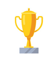 Award prize for success, winner trophy cup reward