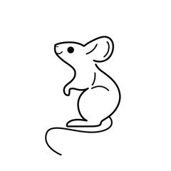 Cartoon mouse - cute character for children. Vector illustration in cartoon style.