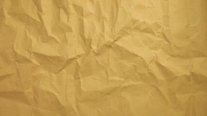 Recycle Paper Texture background. Crumpled Old kraft paper abstract shape background with space Yellow crumpled paper for text high resolution.