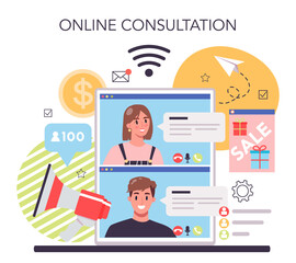 Advertsing and PR online service or platform. Commercial advertisement