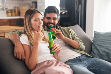 Couple in love resting