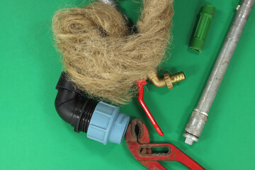 Shot of accessories and hydraulic equipment for plants