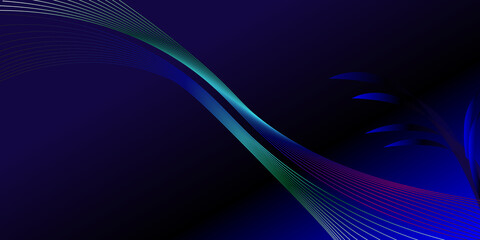 Fototapeta premium abstract blue wave background