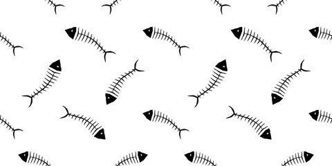 vector fish bones pattern for decoration